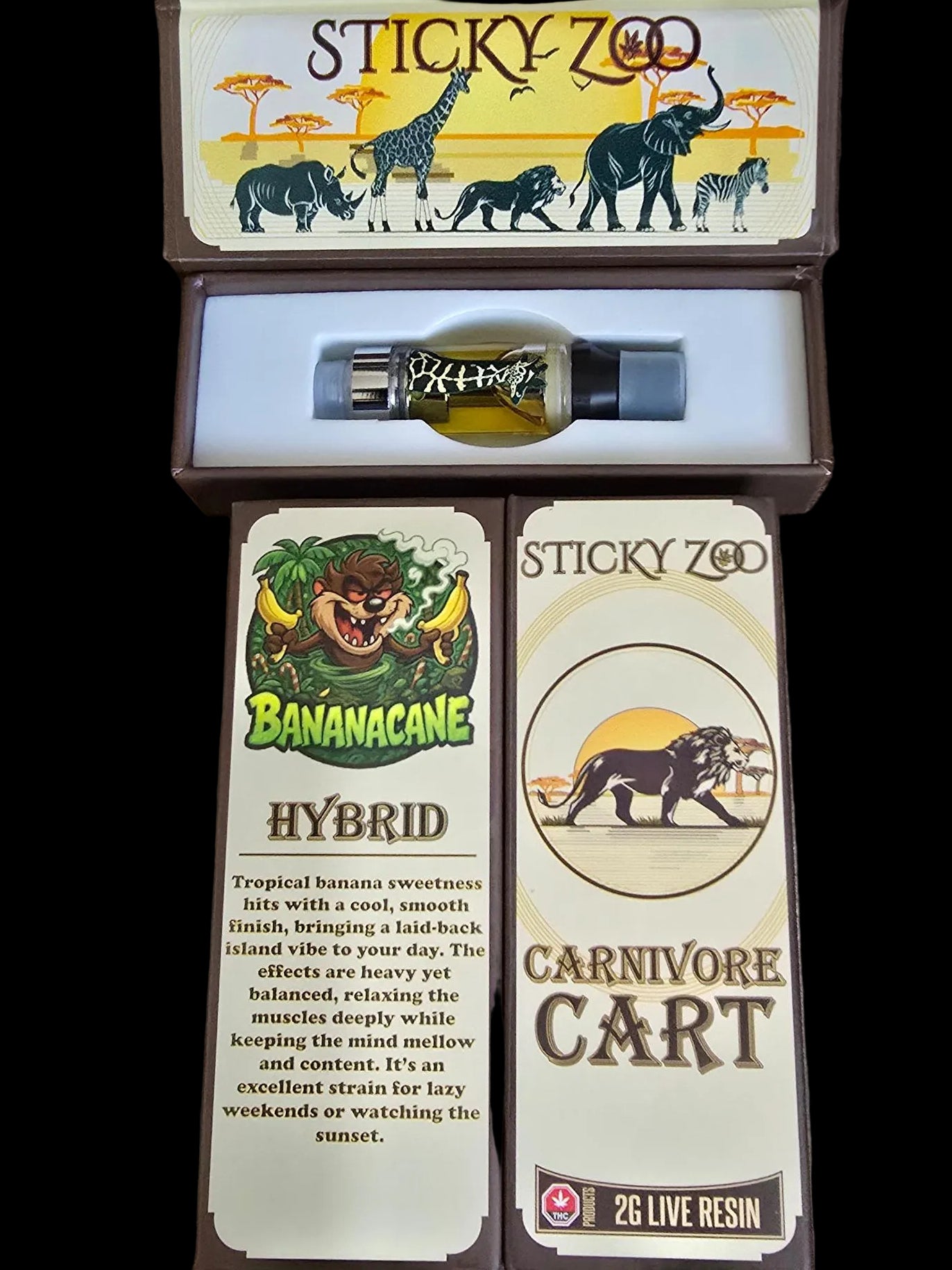 StickyZoo 2g Live Resin Vape Cartridge