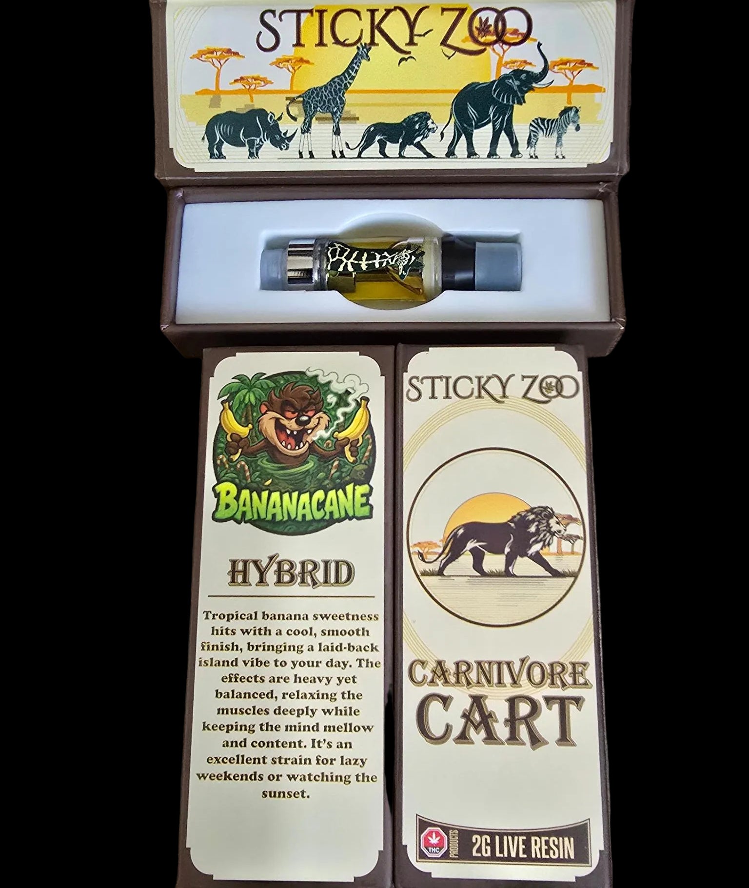StickyZoo 2g Live Resin Vape Carts