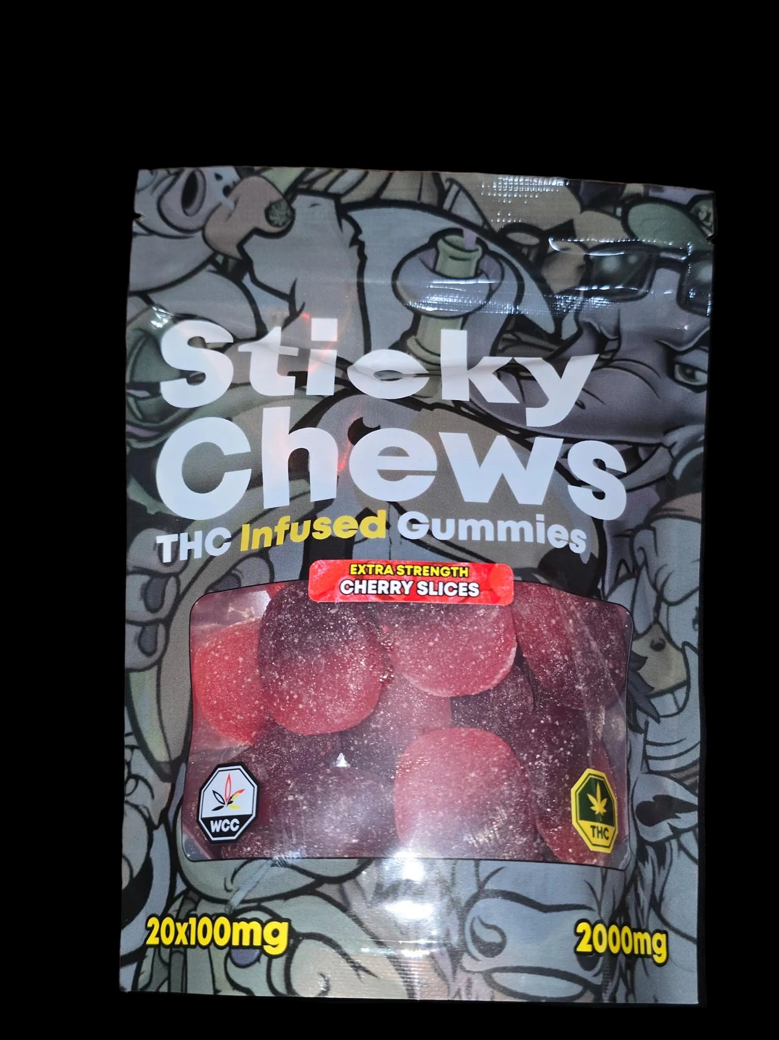 Sticky Chews Cherry Slices 2000mg