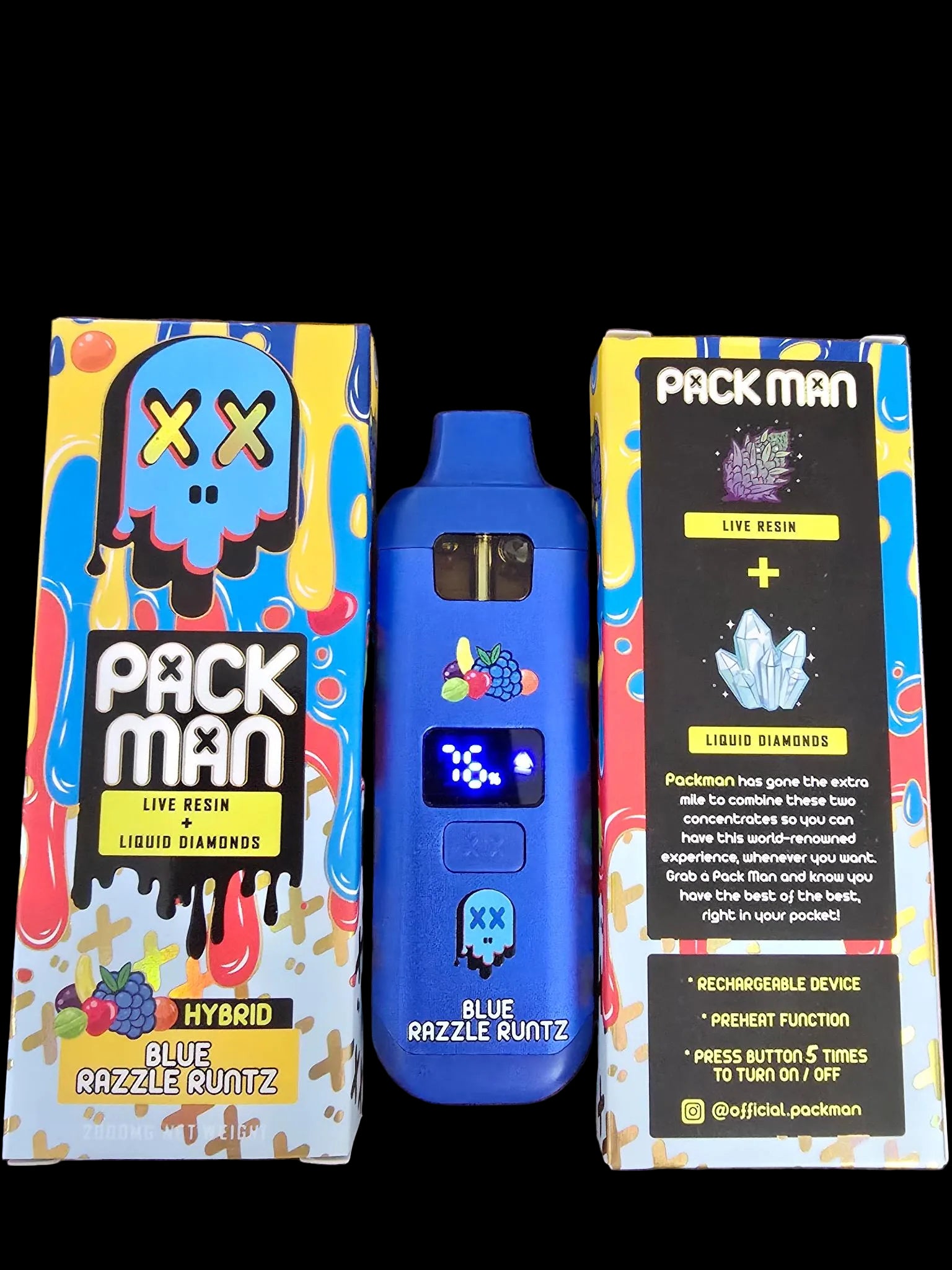 PackMan 2g Live Resin Diamond Cali Vapes